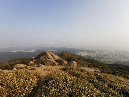 Lion Rock in Hong Kongの写真素材