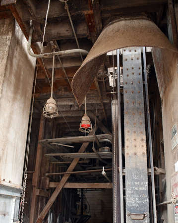 Look inside of a granaryの写真素材
