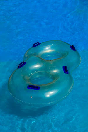 floating inflatable toy in swimming pool