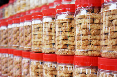 Tradition Malaysian new year cookies on display                     の写真素材