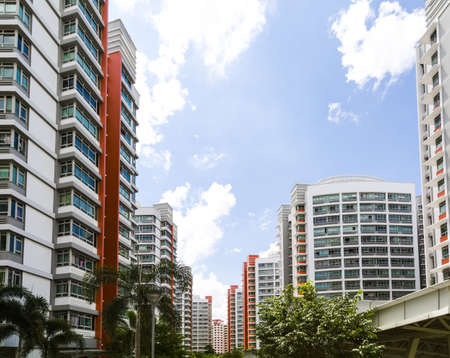 A orange color Residential Estate in a perspective view のeditorial素材