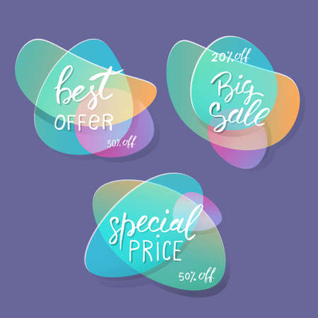 Sale badges and special offer tags. creative banners for web and print.のイラスト素材