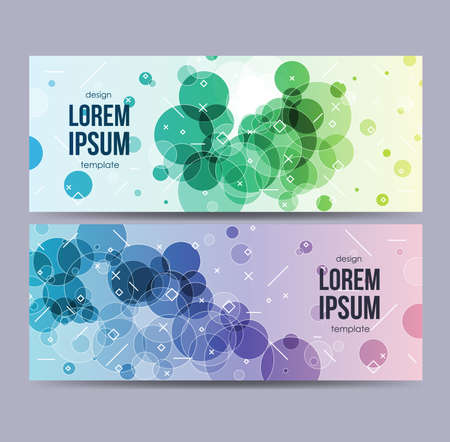 Design template with circles style. Use for Leaflet cover presentation, Banners, Placards, Posters, Flyers.のイラスト素材