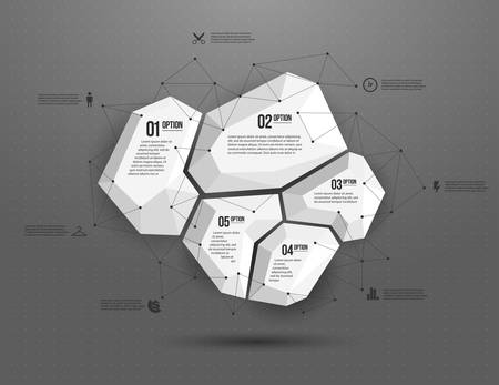 Abstract geometric layout for presentation. template for web and printのイラスト素材