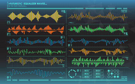 futuristic equalizer waves for the HUD interfaces
