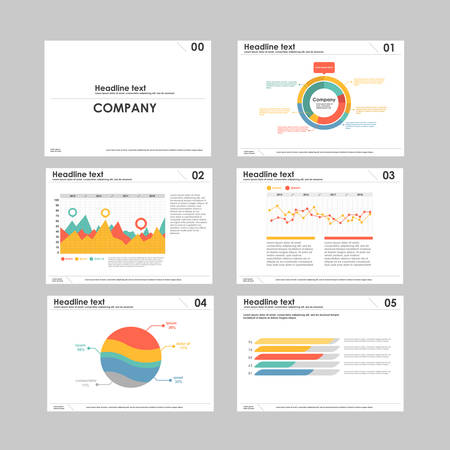 Business presentation templates with infographic elements for web and print.のイラスト素材