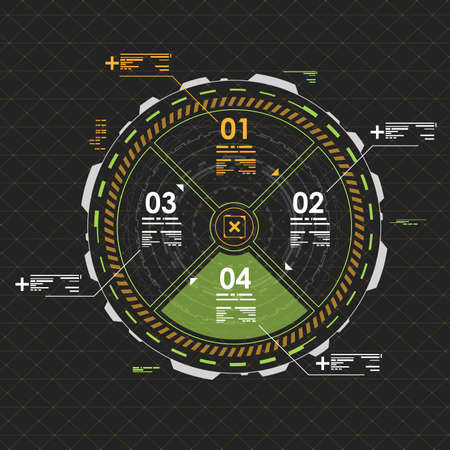 info graphic elements. futuristic user interface HUDのイラスト素材