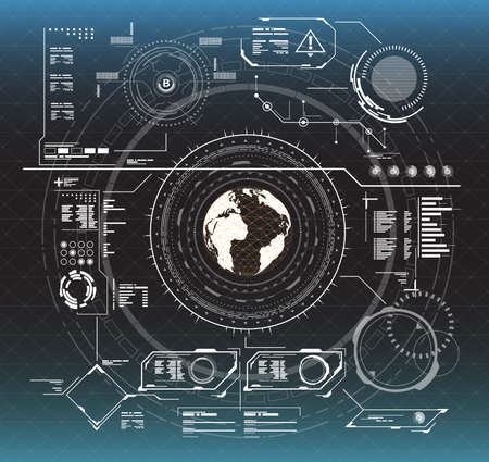 infographic elements. Head-up display elements for the web and app. Futuristic user interface....