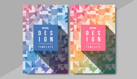 Minimal covers design. Creative concept with geometric elements. Abstract template for business and sale shoppingのイラスト素材