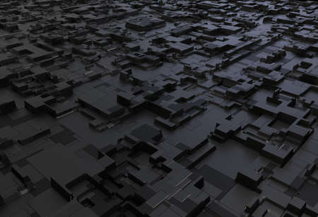 Abstract Futuristic Background. 3d Rendering Backdrop with Cubic Structure. Futuristic illustration for web and printの写真素材