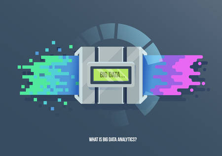 Vector abstract colorful big data information sorting visualizationのイラスト素材