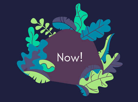 Beautiful floral vintage style badge or label. Badge, emblem with leaves and decorative plants. Template for sale banner.のイラスト素材