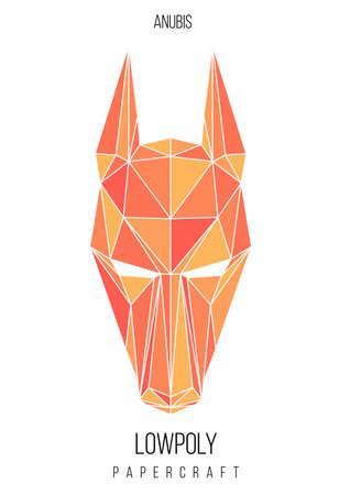 abstract low poly template. Poster with poligonal animal. Layout with modern art elements.のイラスト素材