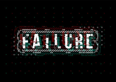Failure. Conceptual Layout with HUD elements for print and web. Lettering with futuristic user...