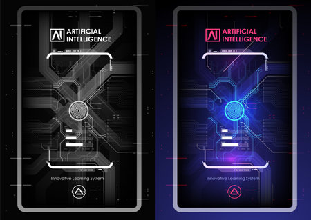 Cyber security. Online information protect, internet digital technology background. Fingerprint scanning on futuristic neon background.のイラスト素材