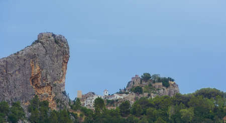 Rock and fortress. Guadalest. Alicante. Spain.の写真素材