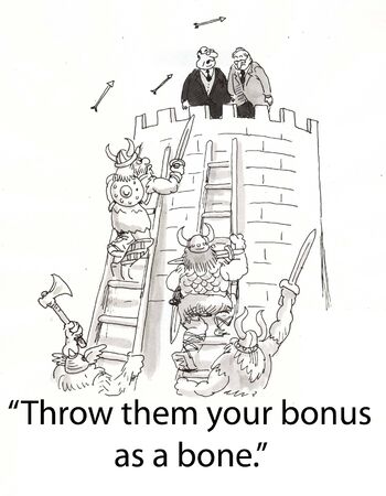 two workers attached by Vikingsの写真素材