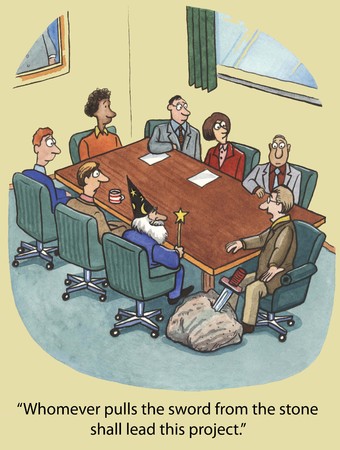  Whomever pulls the sword from the stone shall lead this project の写真素材