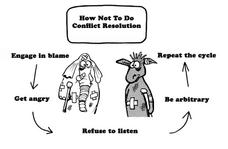Political cartoon about conflict between the Republicans and Democrats.の写真素材