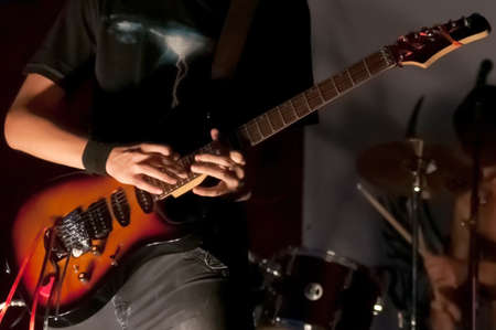 guitarist at a rock concert