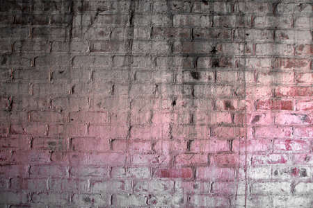 dirty red brick wallの写真素材