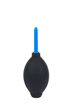 Air pear for cleaning camera optics on white background, isolated
