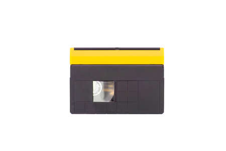 mini DV cassette isolated on white background