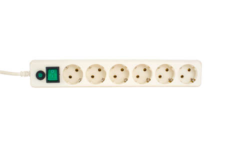 Electrical socket and outlet, on white background, isolated.