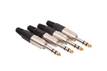 Audio Jack plug, for music on white background, isolated