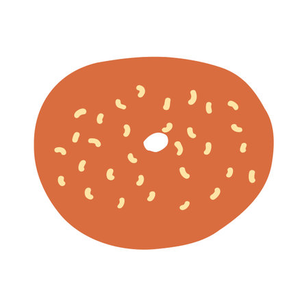 Donut in cartoon style. Vector illustration isolated on white background.のイラスト素材
