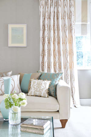 Shot of a luxurious living room with elegant furniture in a modern homeの写真素材