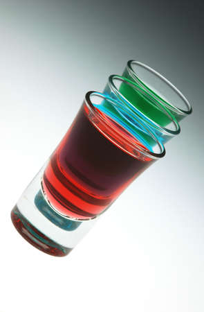 cherry peppermint and mint shotsの写真素材