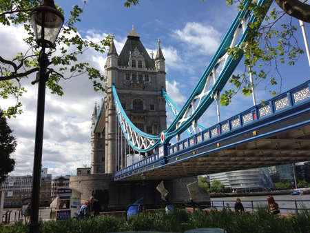 Close up shot on Tower bridge in London