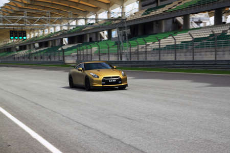 Nissan GTR race car at sepang circuit