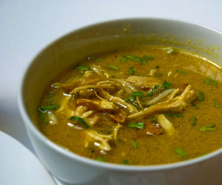 yellow spicy chicken soup with vermicelli - Soto Ayamの写真素材