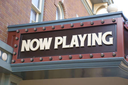 now playing signage displayの写真素材