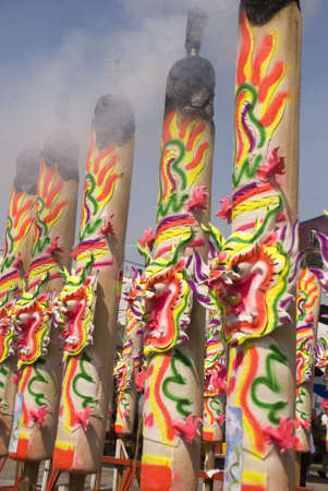 A few stands of dragon joss stickの写真素材