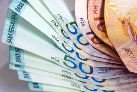 Malaysian bank notes walletの写真素材