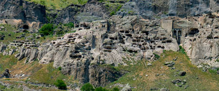 The cave city of Vardzia is one of the main attractions of Georgiaの写真素材