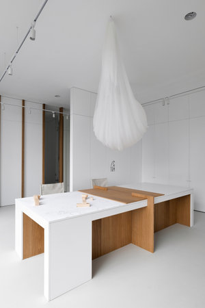Light minimalist office Interior designの写真素材