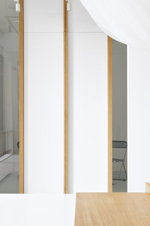Light minimalist office Interior designの写真素材