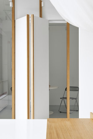 Light minimalist office Interior designの写真素材