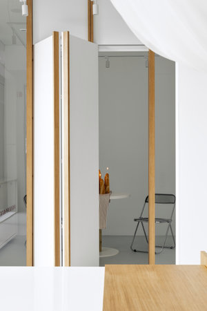 Light minimalist office Interior designの写真素材