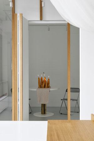 Light minimalist office Interior designの写真素材