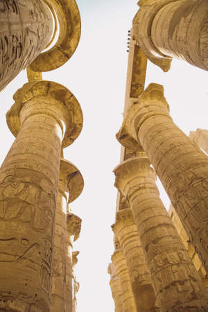Ancient Karnak Temple in Luxor, Egypt. Photo shot in 2017. Horizontal colour image.の写真素材
