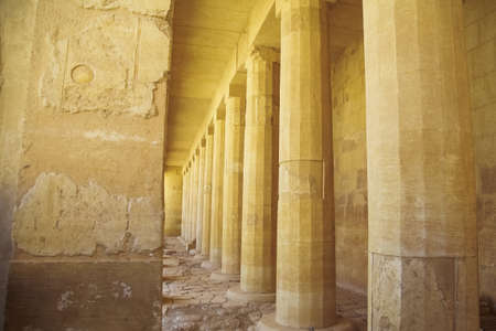 Ancient the Valley of the Queens Temple in Luxor, Egypt, Africa. Photo shot in 2017. Horizontal color imageの写真素材