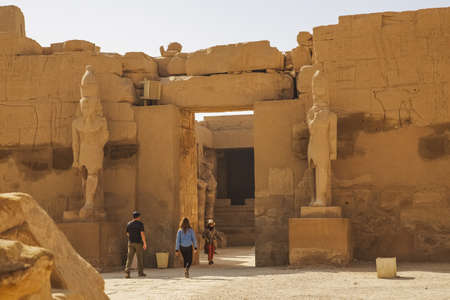 LUXOR, EGYPT - 15 JANUARY 2017: Ancient Karnak Temple. JANUARY 15 2017 in Luxor Egyptのeditorial素材