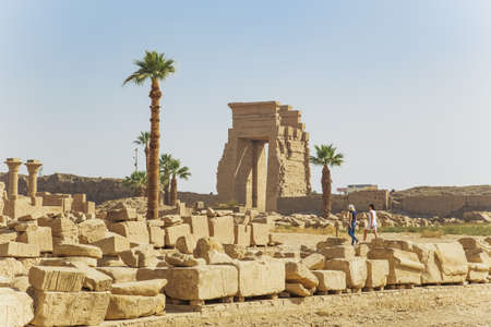 LUXOR, EGYPT - 15 JANUARY 2017: Ancient Karnak Temple. JANUARY 15 2017 in Luxor Egyptのeditorial素材