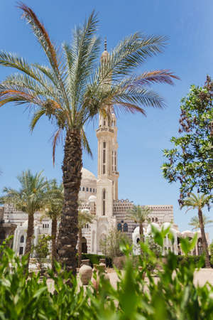 Vertical color photography of Al Mustafa Mosque in Sharm El Sheikh, Egypt.のeditorial素材