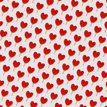 Seamless pattern of sweet candies on a stick.の写真素材